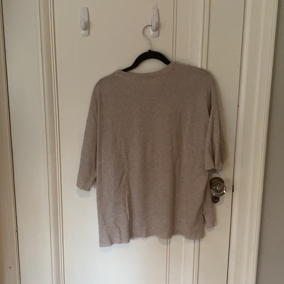 Zara Beige Oversized T-Shirt - Picture 4 of 5